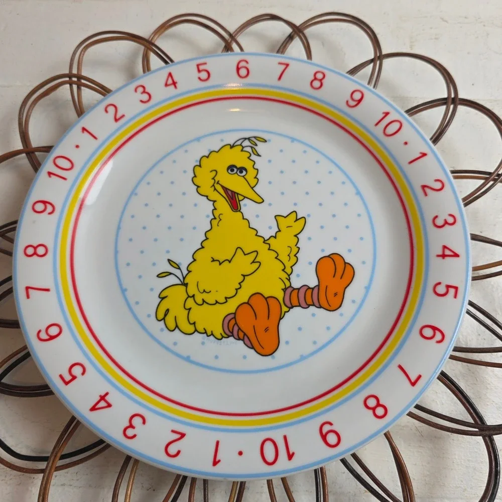 Vintage Sesame Street Big Bird Porcelain Plate JMP Marketing Japan‎ 8.5